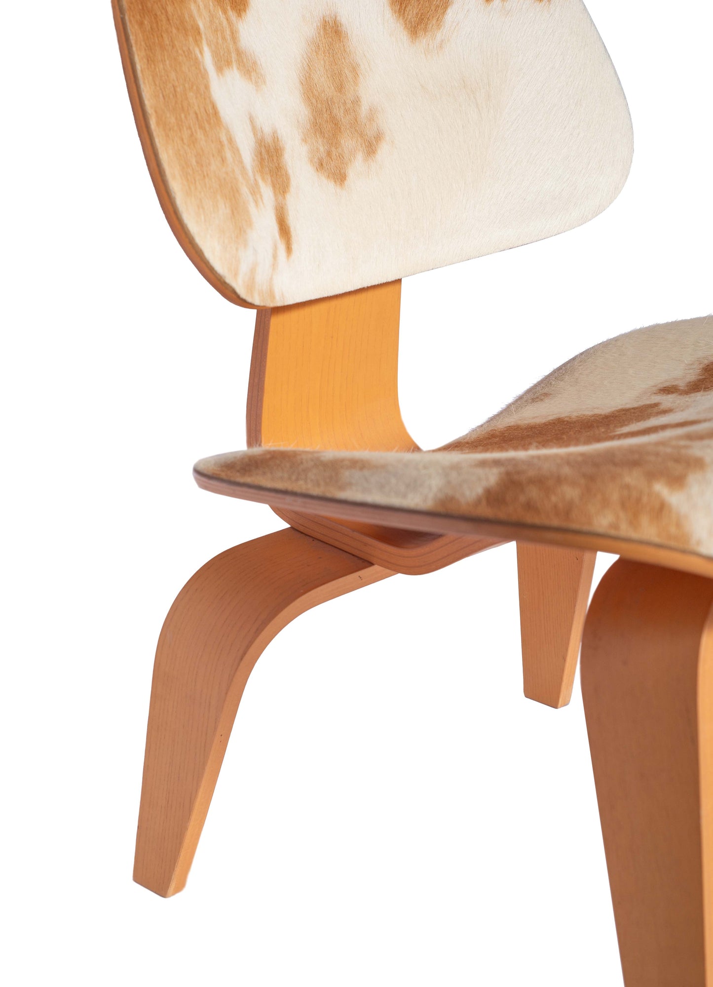 1950s Upholstered Cowhide Chair designed by Charles and Ray Eames for Herman Miller