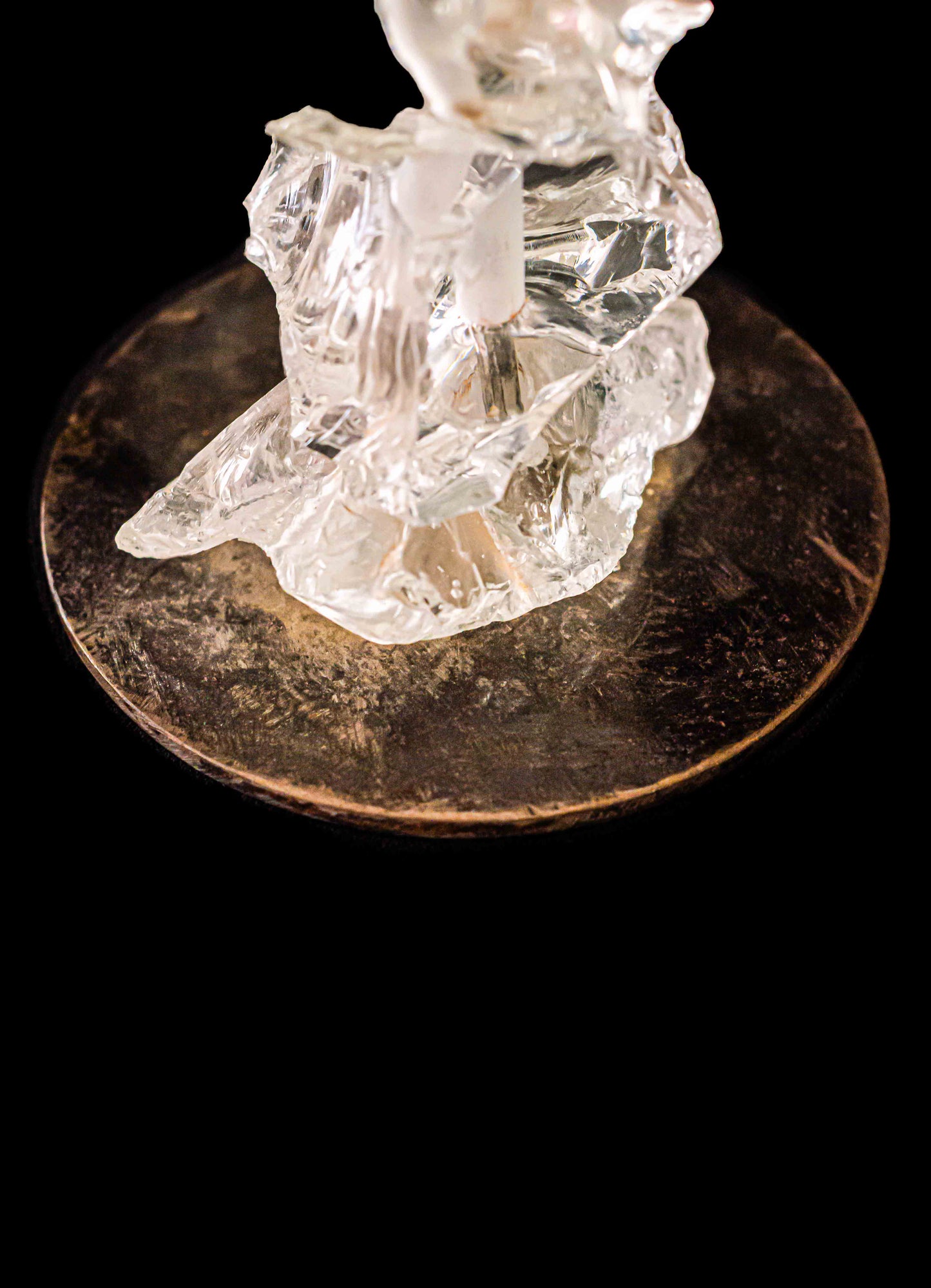 Set of 3 Crystal Pillar Candle Holders