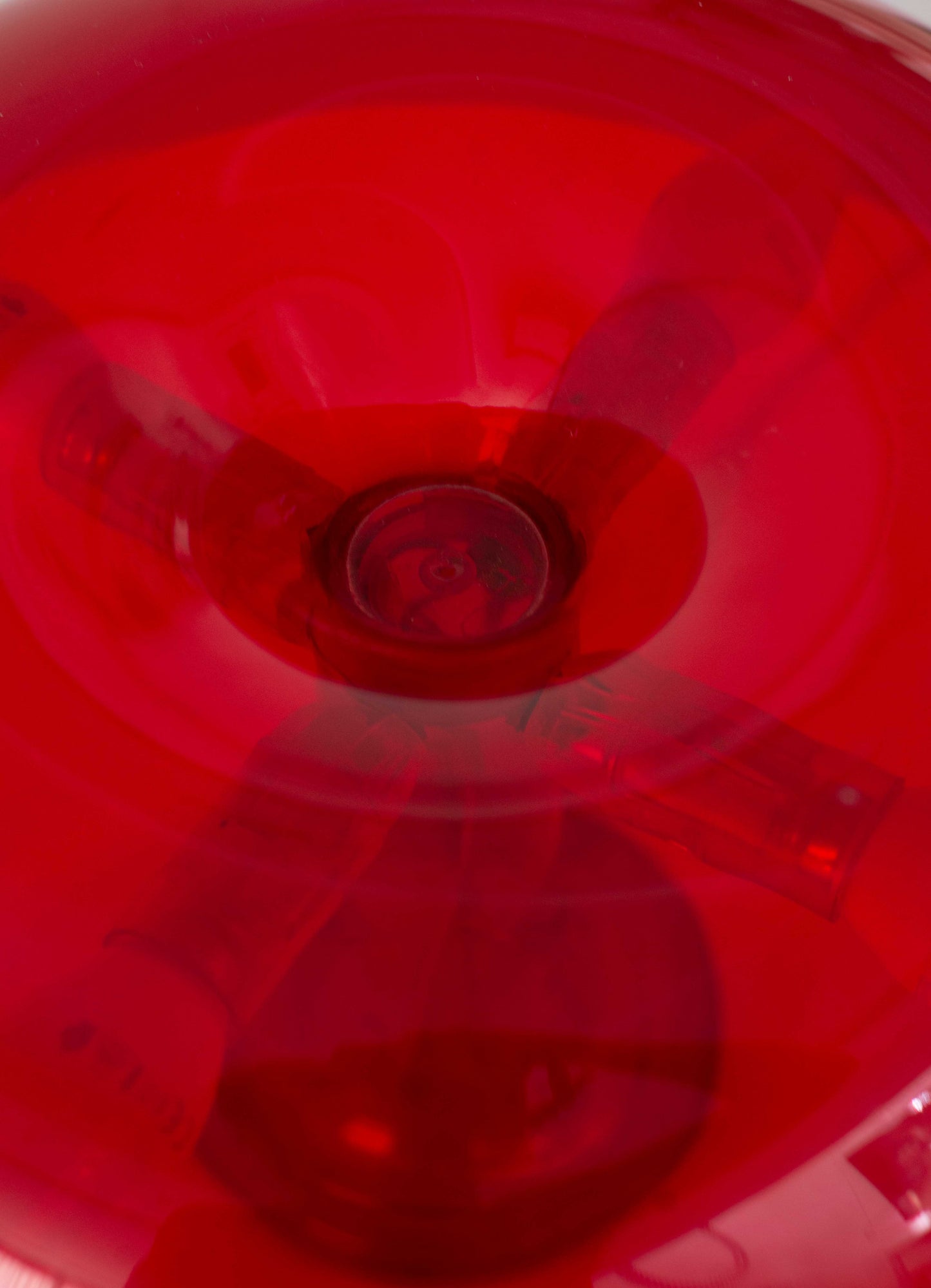 Vintage 1970s Translucent Red Mushroom Lamp